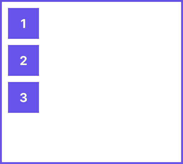 Flexbox: direction in which items will be laid out: column